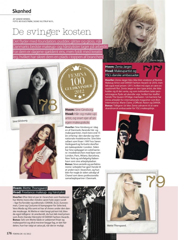 artikel-femina-100 Guldkvinder-2012, Sine Ginsborg,